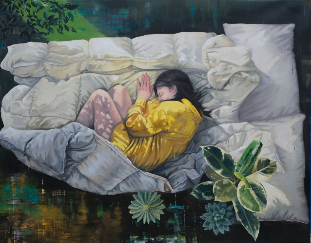 Marinela Ciobanu, „The Dreamer”, ulei pe pînză, 140x178, 2021
